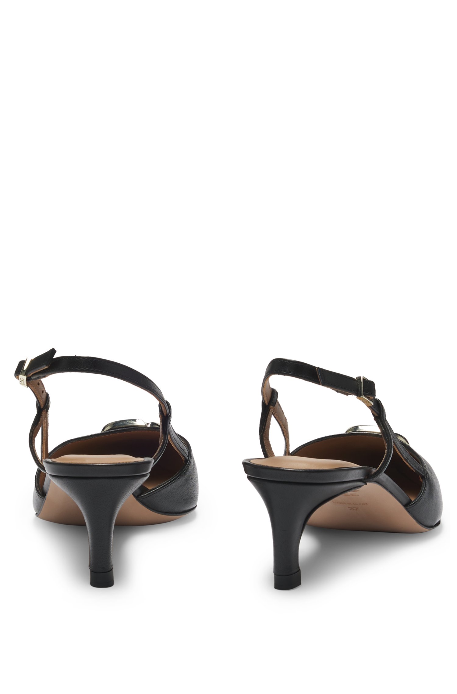 Slingback pumps nappa leather with Double B monogram