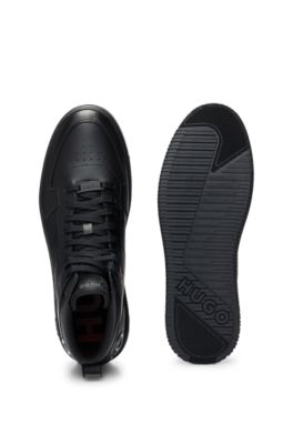 High-top trainers with bubble branding, Black