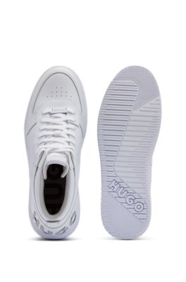 High-top trainers with bubble branding, White