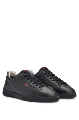 Shop Hugo Cupsole Trainers With Logo Details On Rubber Outsole In Black