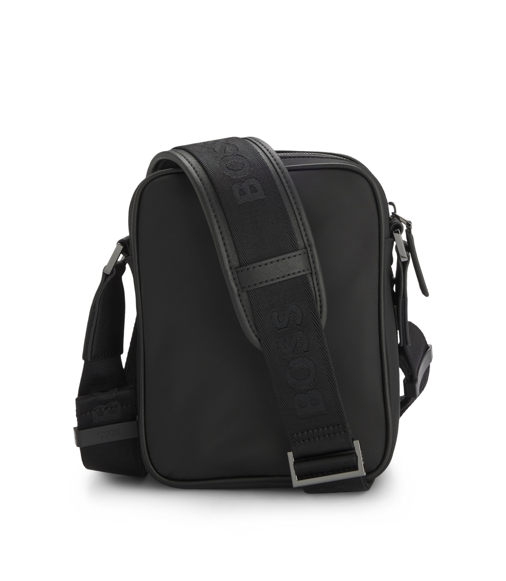 BOSS - Reporter bag with Double B monogram hardware - Black