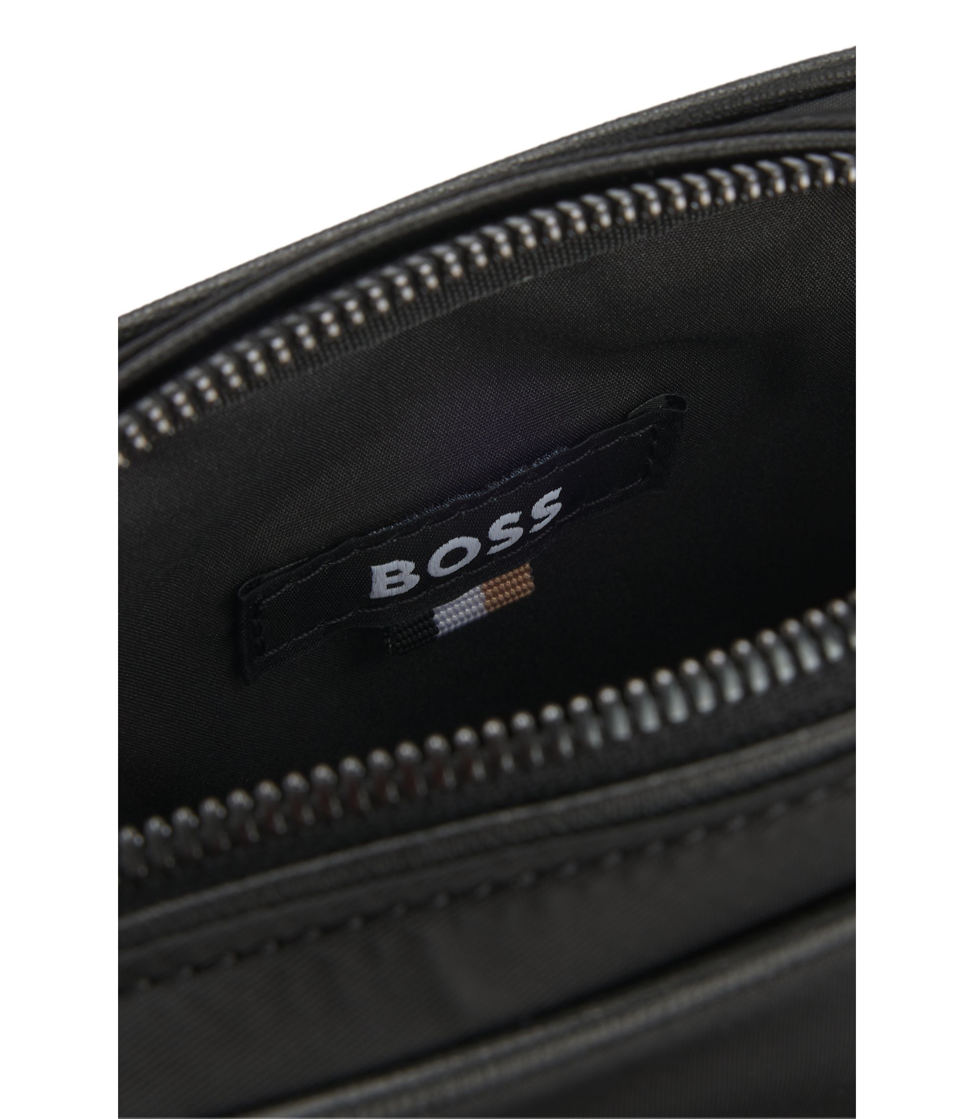 BOSS - Reporter bag with Double B monogram hardware - Black