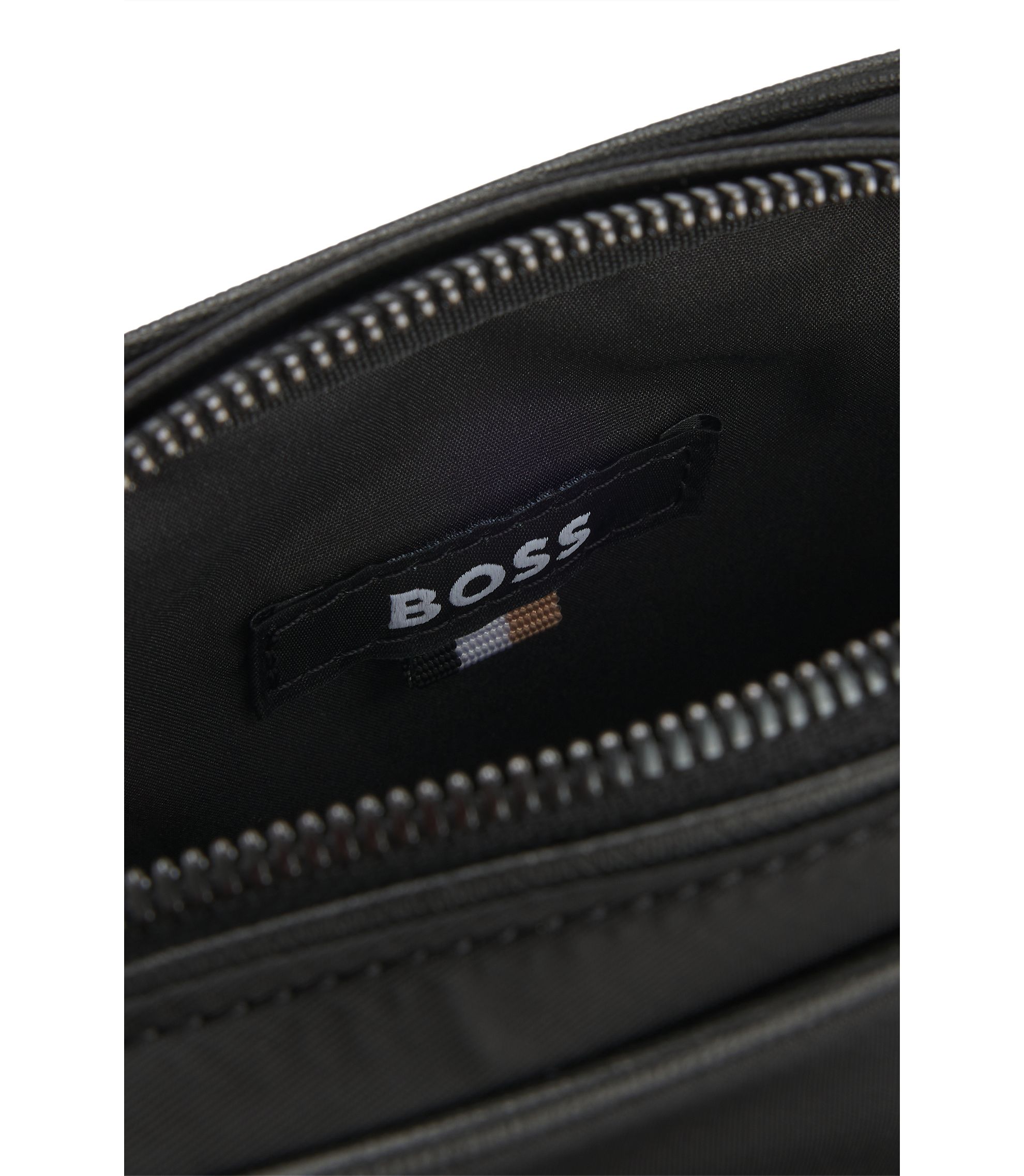 BOSS - Twill reporter bag with Double B monogram - Black BOSS - Twill reporter bag with Double B monogram - Black