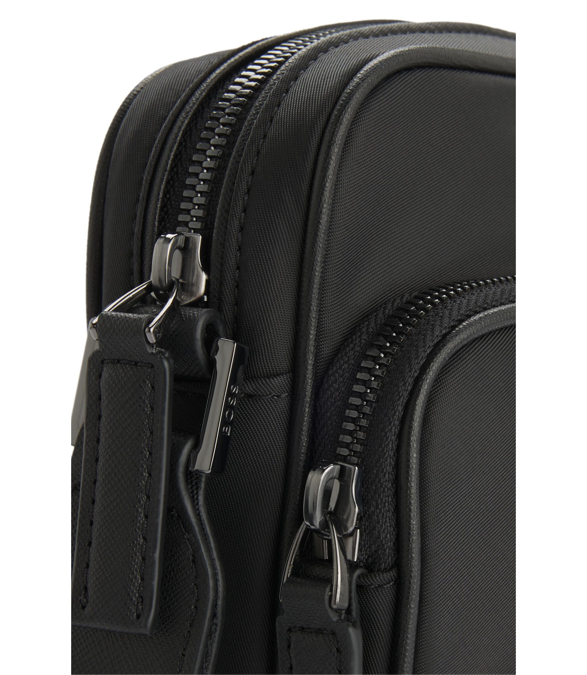 BOSS - Reporter bag with Double B monogram hardware - Black