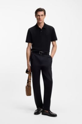 Bolso mensajero con monograma Double&nbsp;B met&aacute;lico, Marr&oacute;n