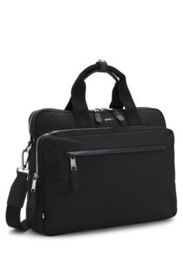 Porte-documents avec bandouli&egrave;re amovible, Noir