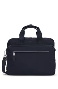 BOSS - Multi-pocket document case with logo lettering