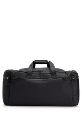 BOSS Logo detail holdall with branded backpack straps Black