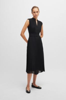 Nappa-leather ballerina pumps with Double B monogram hardware, Black