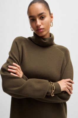 Vestido de punto con cuello vuelto en lana virgen y cashmere, Cal