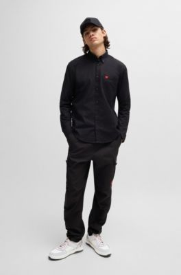 Mixed-material trainers with two sets of laces, Light Grey