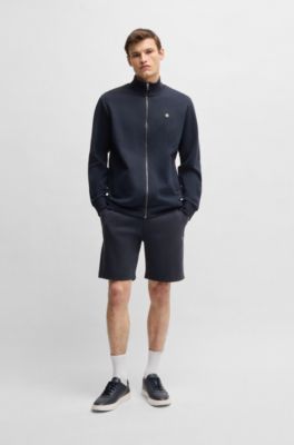 Sudadera de algod&oacute;n con monograma Double B, Azul oscuro