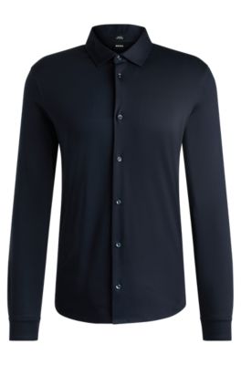 シャツ BOSS C-Cory Long Sleeve Cotton Shirt Navy BOSS C-Cory Long Sleeve Cotton Shirt Navy – MAISONDEFASHION.COM