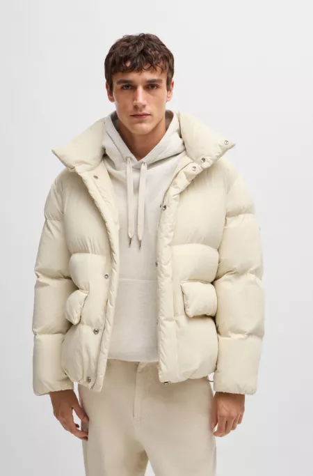 Water-repellent puffer jacket with Double B monogram