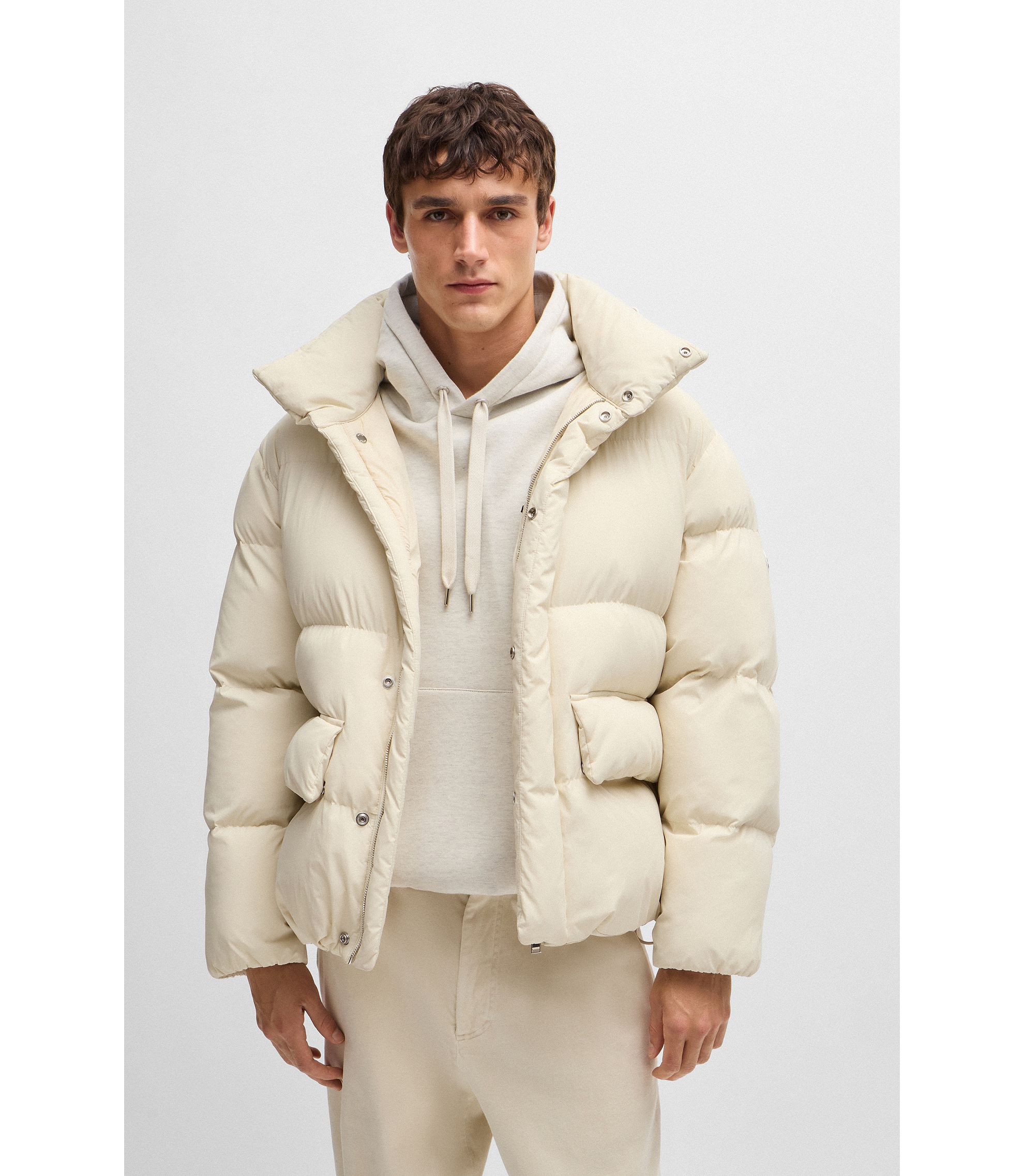 BOSS - Water-repellent puffer jacket with Double B monogram BOSS - Water-repellent puffer jacket with Double B monogram