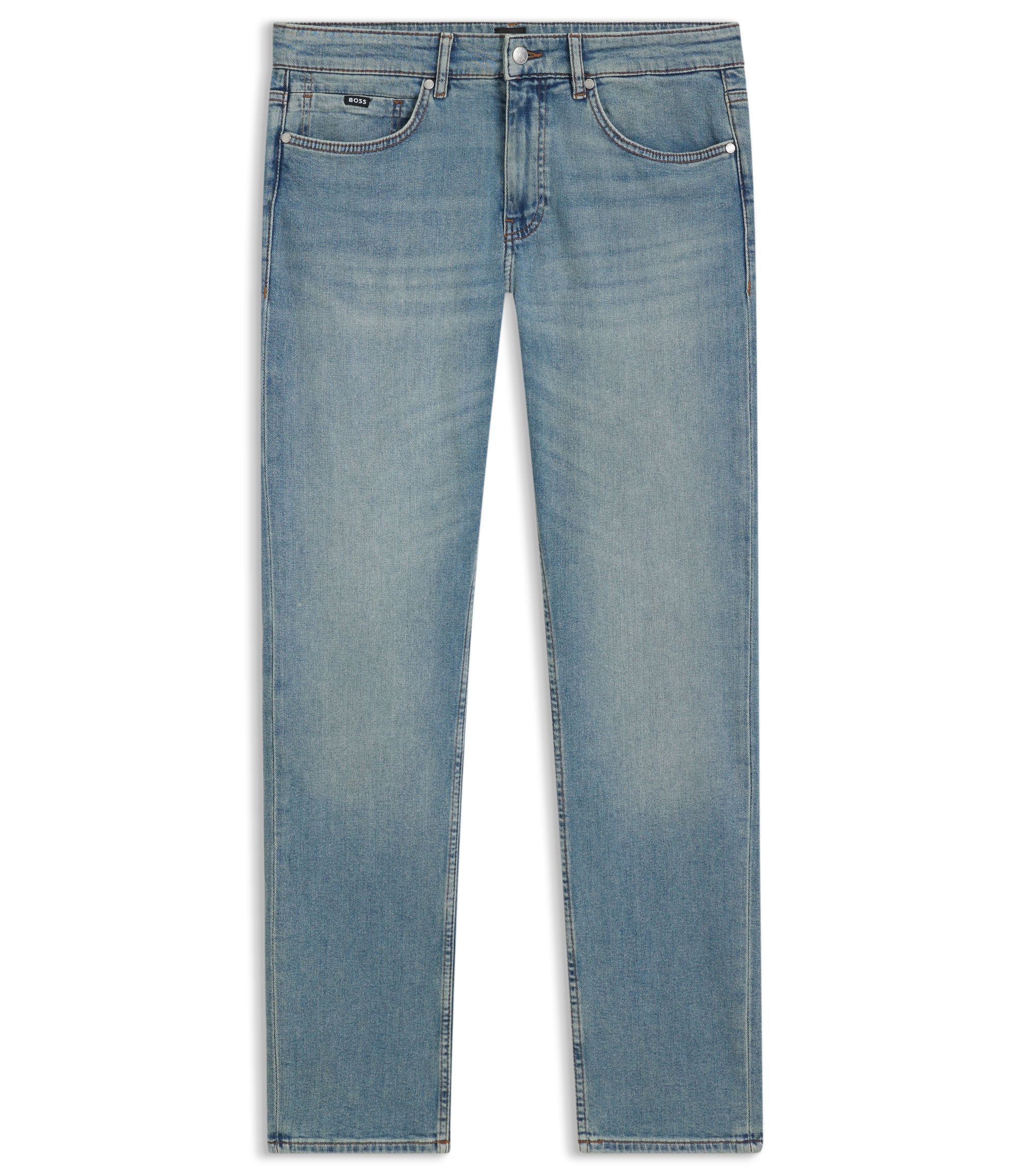 BOSS - Delaware slim-fit jeans in blue comfort-stretch denim - Blue