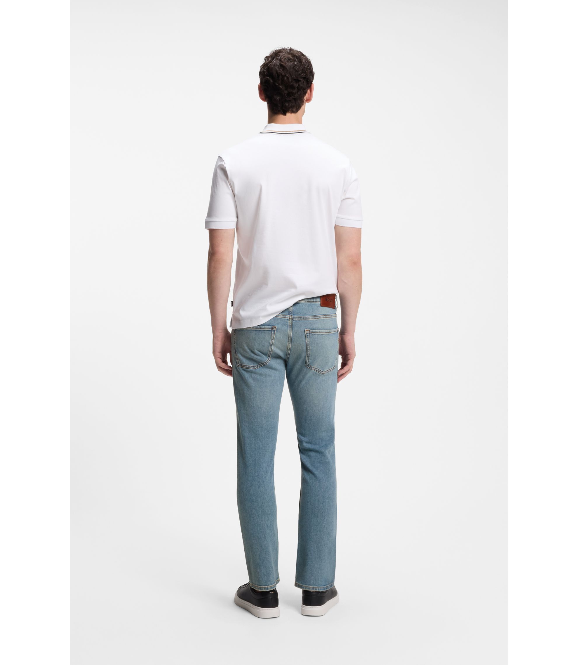 BOSS - Delaware slim-fit jeans in blue comfort-stretch denim - Blue