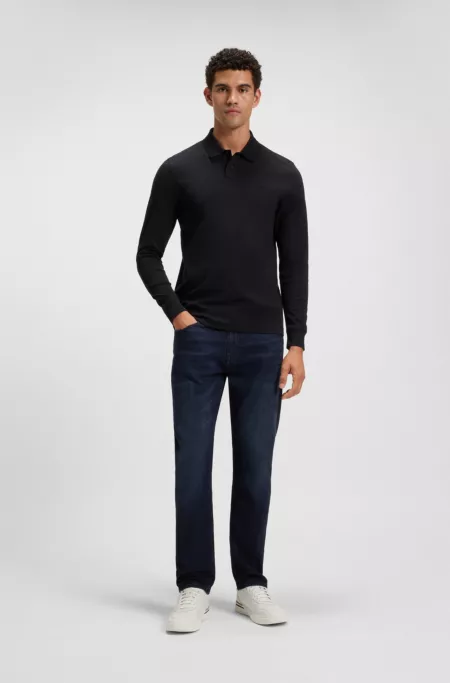 Pure-blue slim-fit jeans in comfort-stretch denim