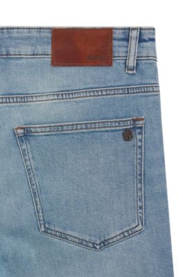 Vaqueros Delaware slim fit de c&oacute;modo tejido vaquero el&aacute;stico azul, Azul