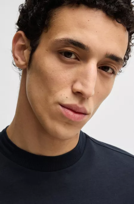 Regular-fit T-shirt in stretch flannel