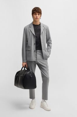  Mercerized-cotton T-shirt with two-tone jacquard, Black