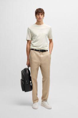  Mercerized-cotton T-shirt with two-tone jacquard, White