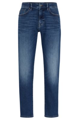 Hugo Boss Maine Regular-fit Jeans In Blue Soft-motion Denim In Dark Blue