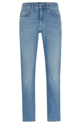 BOSS - Slim-fit jeans in blue super-stretch denim