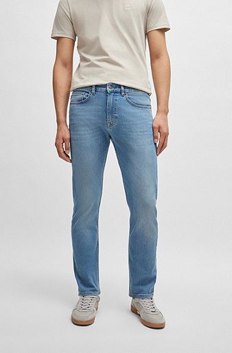 Slim-fit jeans in blue super-stretch denim, Blue
