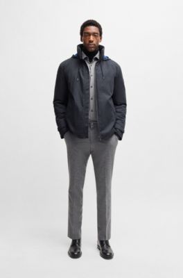 Waterproof jacket in a slim fit, Dark Blue