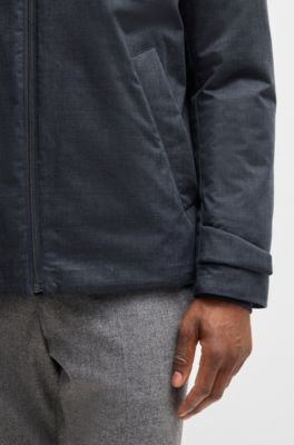 Waterproof jacket in a slim fit, Dark Blue