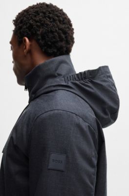 Waterproof jacket in a slim fit, Dark Blue