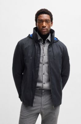 Waterproof jacket in a slim fit, Dark Blue