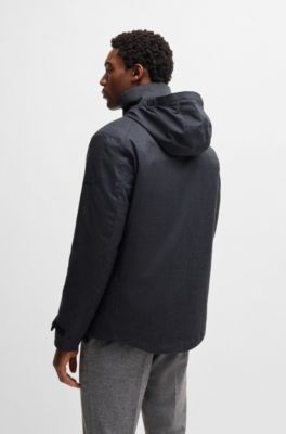 Waterproof jacket in a slim fit, Dark Blue