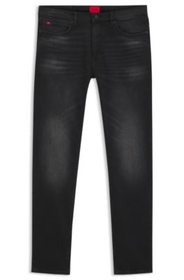 Black-black extra-slim-fit jeans in stretch denim , Black