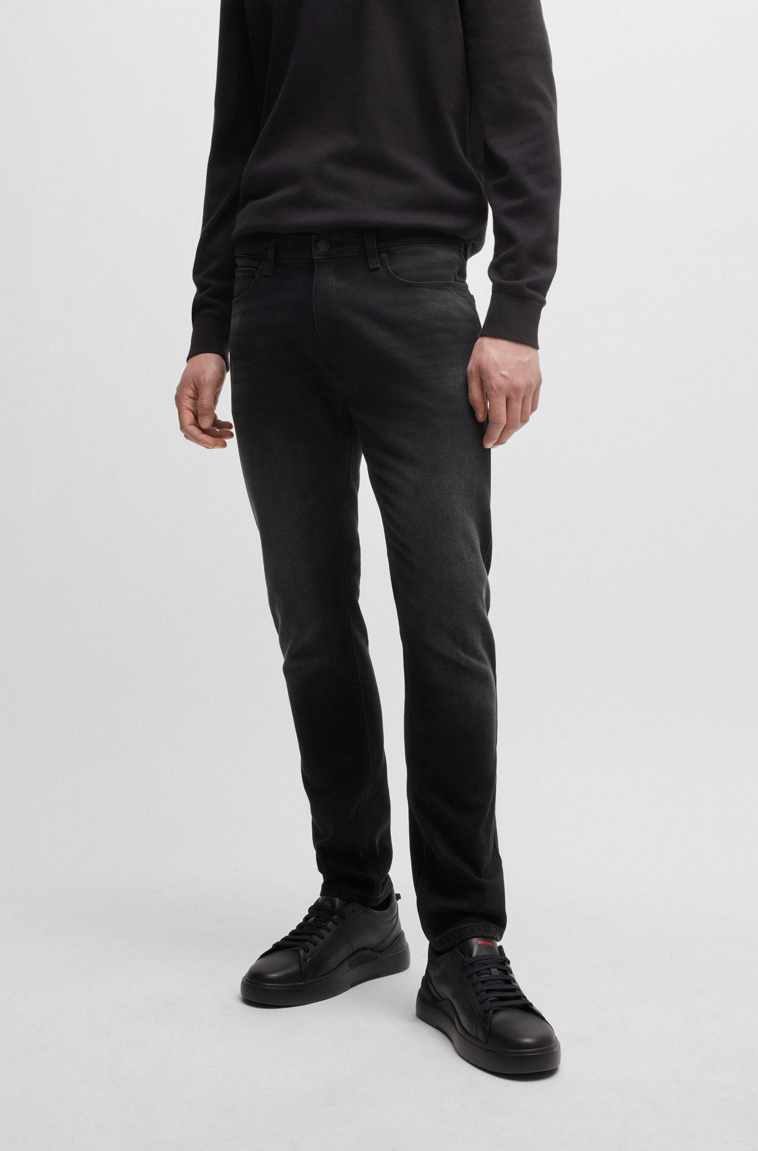Extra-slim-fit jeans black-black stretch denim