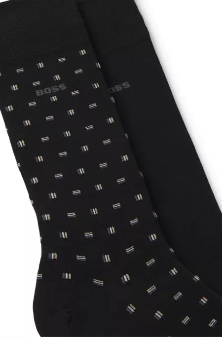 Two-pack of cotton-blend socks in a regular length