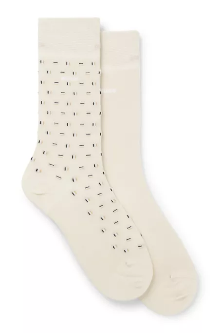 Two-pack of cotton-blend socks in a regular length