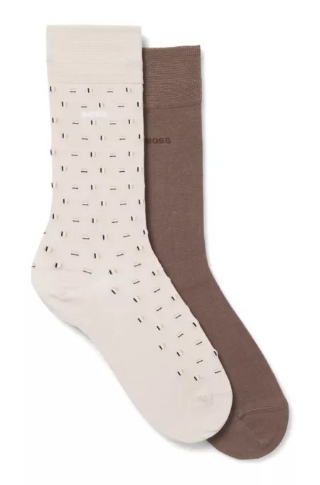 Two-pack of cotton-blend socks in a regular length