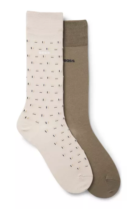 Two-pack of cotton-blend socks in a regular length