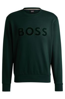 Sudadera de felpa de algod&oacute;n con logo flocado estampado, Cal