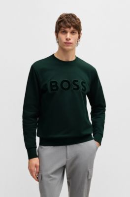 Sudadera de felpa de algod&oacute;n con logo flocado estampado, Cal