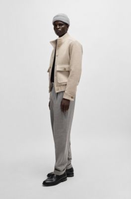 Gorro de pescador en lana virgen y cashmere, Gris claro