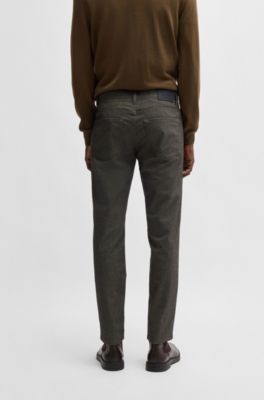 Casual regular-fit trousers in anti-wrinkle twill, Light Beige