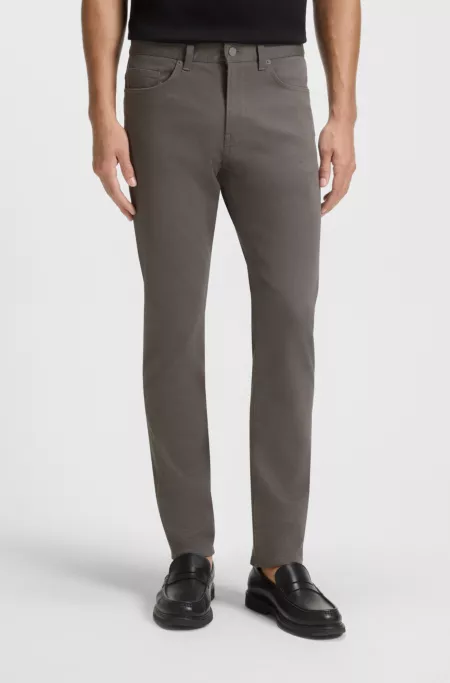 Delaware Slim-fit trousers in brushed satin