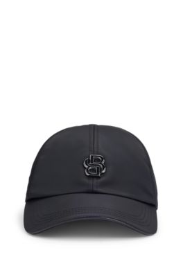 Gorra impermeable con monograma Double B, Negro