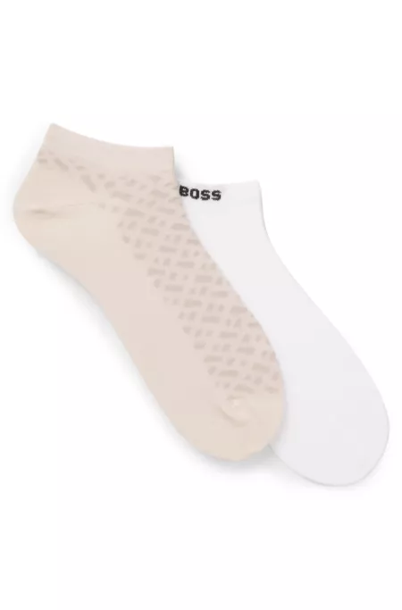 Two-pack of cotton-blend socks in an ankle length