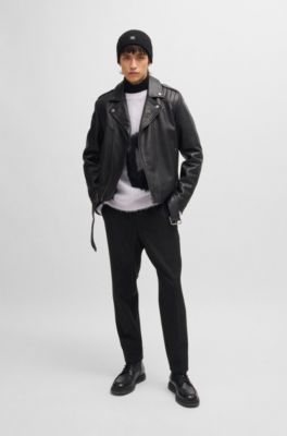 Relaxed-fit sweater with jacquard pattern and crew neck, Patterned