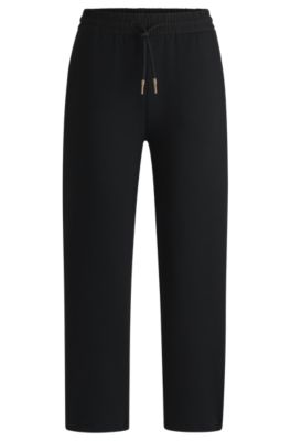 Hugo Boss Tracksuit Bottoms With Adjustable Hems In Black