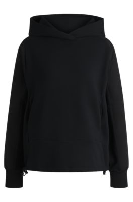 Hugo Boss Hoodie With Embroidered Logo In Black